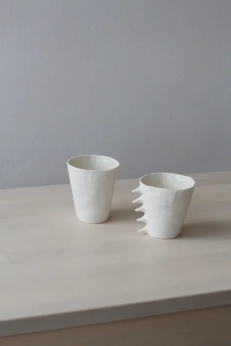 Porcelain vase inspired by Giorgio Morandi still life