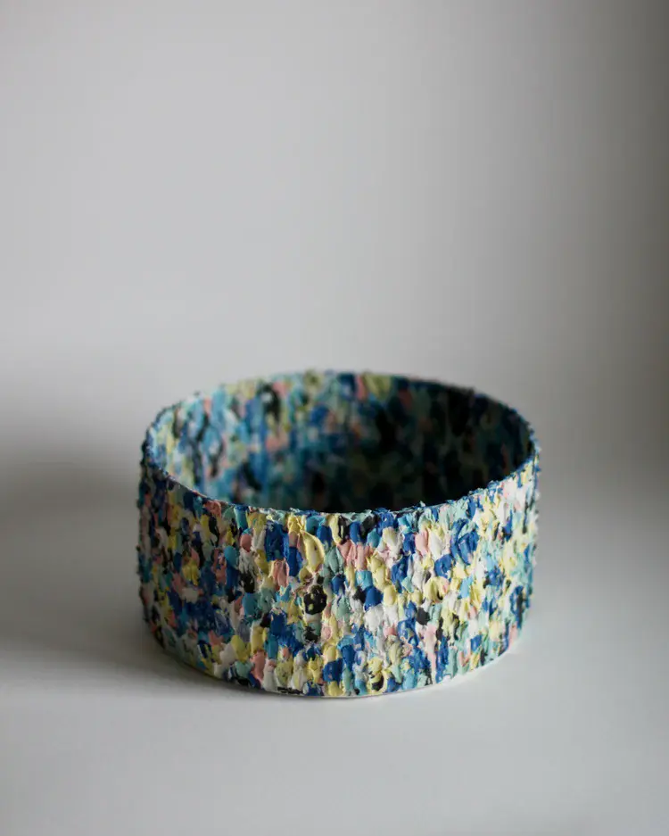 Hand-built porcelain vessel in warm ivory tone