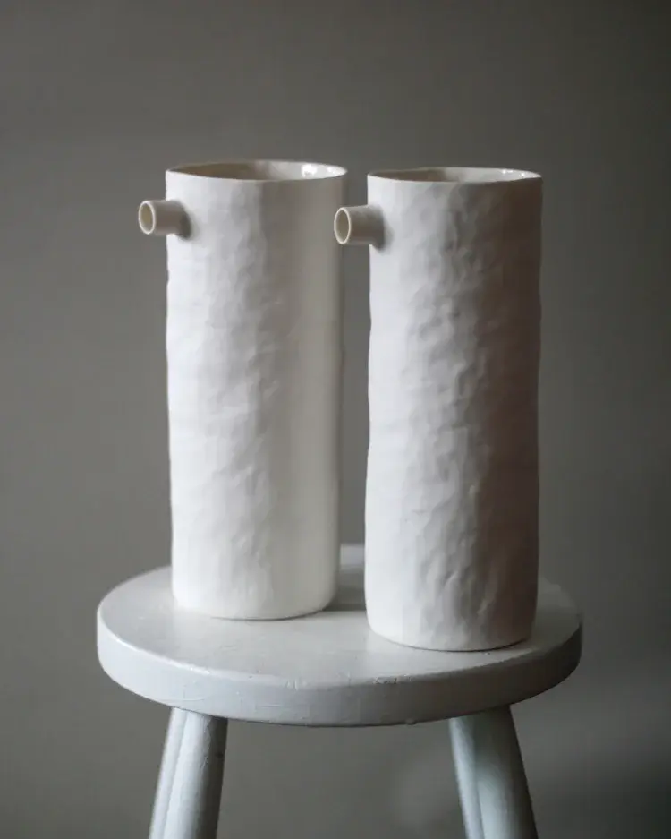 Seagull jug in warm terracotta finish