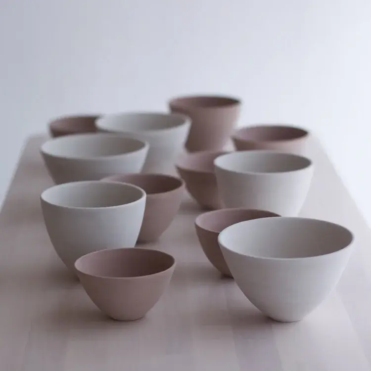 Close-up of stoneware surface showing clay texture